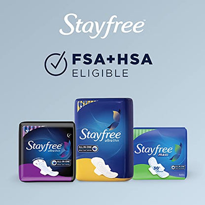Stayfree Stayfree Ultra Thin Pads, Overnight With Wings, 14 Count (Pack of 8)