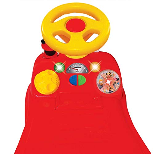 Kiddieland Toys Limited - Lights n' Sounds Mickey Fire Engine Rider, Red