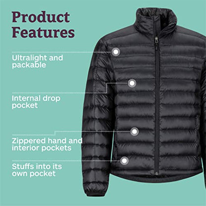 MARMOT Men's Zeus Jacket | Warm and Lightweight Jacket for Men, Ideal for Winter, Skiing, Camping, and City Style, Jet Black, XX-Large
