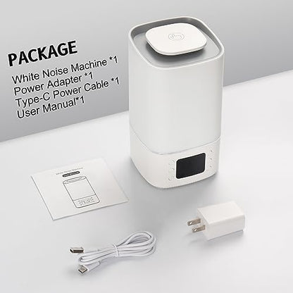 Baby Sound Machine with Night Light - Soothing White Noise for Infants and Kids,Timer & Memory Function