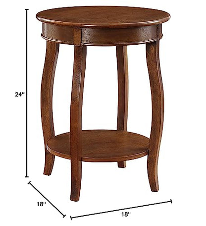 Powell Furniture Powell Hazelnut Round Shelf Table,, 18"L x 18"W x 24"H