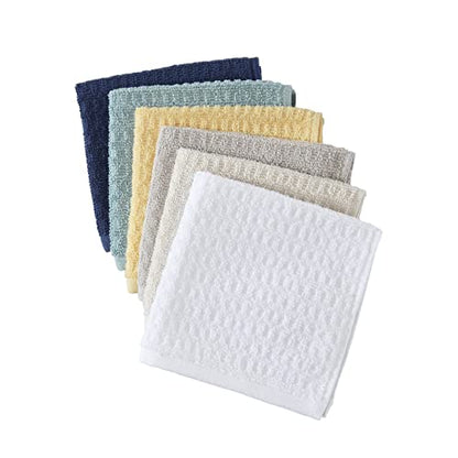 Tommy Bahama- Washcloth Set, Highly Absorbent Cotton Bathroom Decor, Low Linting & Fade Resistant (Northern Pacific Grey, 12 Piece)