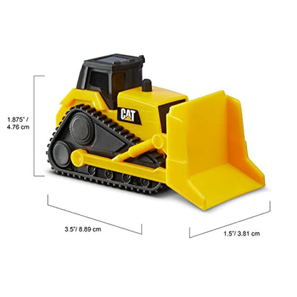 CatToysOfficial, CAT Little Machines Toys with 5pcs - Dump Truck, Wheel Loader, Bulldozer, Backhoe, and Excavator Vehicles, Cake Toppers, Playset for Kids Ages 3 and up,Yellow