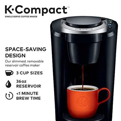 Keurig K-Compact Single-Serve K-Cup Pod Coffee Maker, Black (Packaging May Vary)