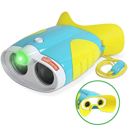 Binoculars for Kids and Toddlers - Toys Binocular with Night Vision Light and Face Comfort Rubber Gift Ideas, Stocking Stuffer Gifts for Boys & Girls Ages 3 4 5 6 7 8 9 10-12+ Year Old