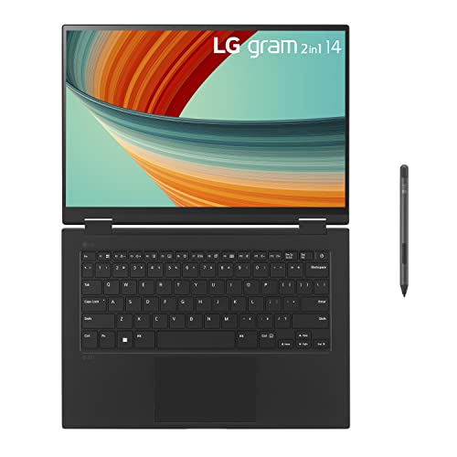 LG gram 14” 2in1 Lightweight Laptop, Intel 13th Gen Core i5 Evo Platform, Windows 11 Home, 16GB RAM, 512GB SSD, Black