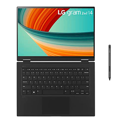 LG gram 14” 2in1 Lightweight Laptop, Intel 13th Gen Core i5 Evo Platform, Windows 11 Home, 16GB RAM, 512GB SSD, Black