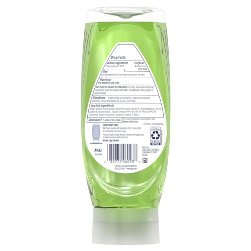 Dawn Antibacterial EZ-Squeeze Dishwashing Liquid Dish Soap,Apple Blossom Scent, (3x22 fl oz)