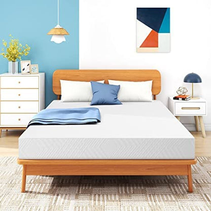 Twin Mattress, 6 Inch Memory Foam Mattress Bed in a Box, Medium, Green Tea and Cooling Gel Infused CertiPUR-US Certified, Made in USA