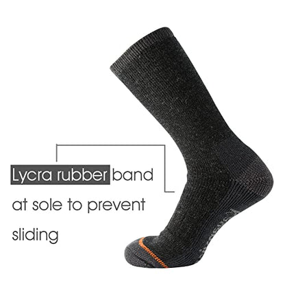 KAVANYISO Men's Merino Wool Hiking Socks Breathable Athletic Crew Thicken