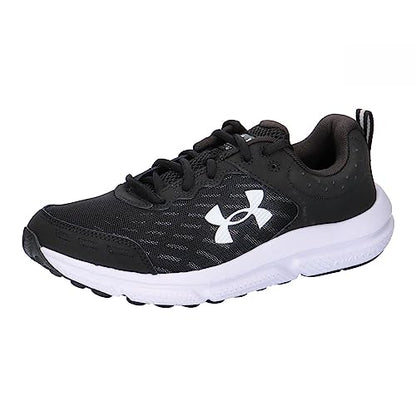 Under Armour Men's Charged Assert 10 Running Shoe, (001) Black/Black/White, 10.5