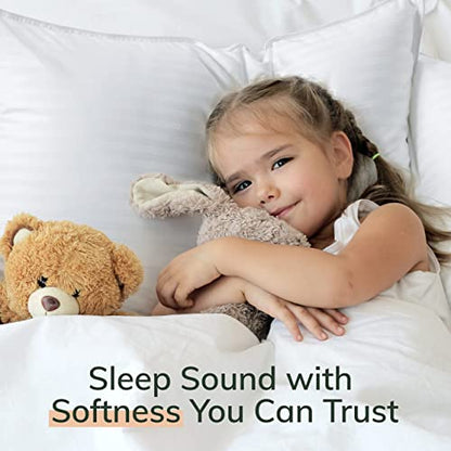 Fern and Willow Pillows for Sleeping - Set of 2 Queen Size Down Alternative Pillow Set w/Luxury Plush Cooling Gel for Side, Back & Stomach Sleepers