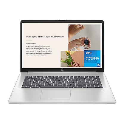 HP 17.3-inch Laptop, 11th Generation Intel Core i5-1135G7, Intel Iris Xe Graphics, 8 GB RAM, 512 GB SSD, Windows 11 Home (17.3-cn0026nr,Natural Silver)