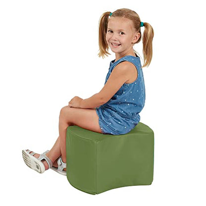 ECR4Kids SoftZone Toddler Modular Stool Set, Flexible Seating, Earthtone, 6-Piece