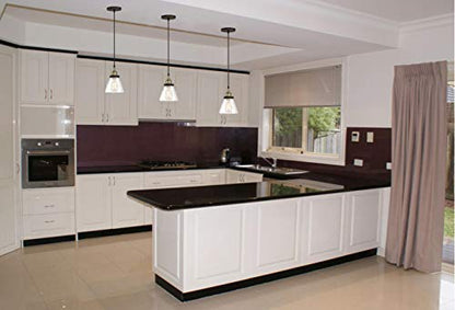 YaoKuem Pendant Lighting Fixture, Hanging Ceiling Lights, E26 Medium Base Max. 60 Watts, Clear Glass Cover, Bulbs not Included, 2-Pack