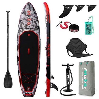 FunWater Inflatable Stand Up Paddle Board with Premium SUP Paddle Board Accessories Ultra-Light Inflatable Paddleboard with Kayak Seat