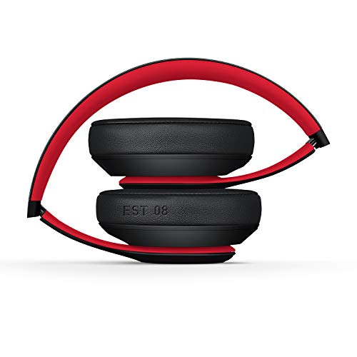 Beats Studio3 Wireless Noise Cancelling Over-Ear Headphones - Apple W1 Headphone Chip, Class 1 Bluetooth, 22 Hours of Listening Time, Built-in Microphone - Defiant Black-Red (Latest Model)