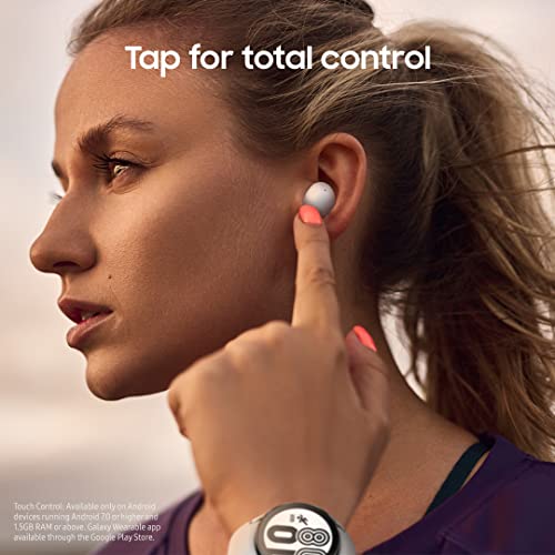 SAMSUNG Galaxy Buds 2 True Wireless Earbuds Noise Cancelling Ambient Sound Bluetooth Lightweight Comfort Fit Touch Control US Version, White
