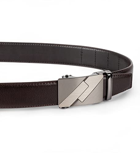 Truyis Gurzita Ratchet Belt for Men Women 2 Pack,1 3/8" Leather Ratchet Belt,Adjustable Slide Click Belt in Gift Set Box