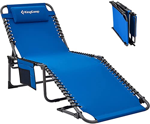 KingCamp Lounge Chair, 74.8''x23.2''x14.5, Blue