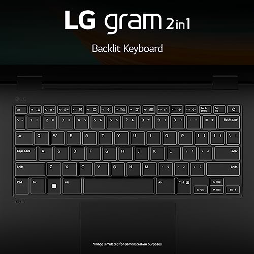 LG gram 14” 2in1 Lightweight Laptop, Intel 13th Gen Core i5 Evo Platform, Windows 11 Home, 16GB RAM, 512GB SSD, Black