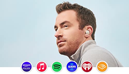 Echo Buds with Active Noise Cancellation (2nd gen) | Wireless earbuds with active noise cancellation and Alexa | Wireless charging case and made for Amazon wireless charging pad | Glacier White