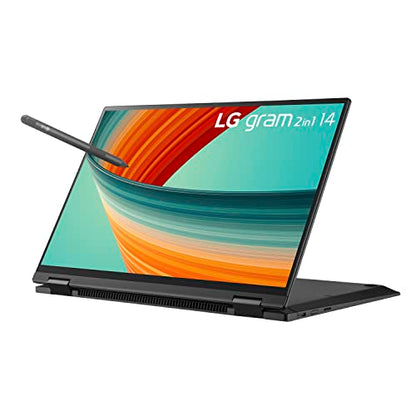 LG gram 14” 2in1 Lightweight Laptop, Intel 13th Gen Core i5 Evo Platform, Windows 11 Home, 16GB RAM, 512GB SSD, Black