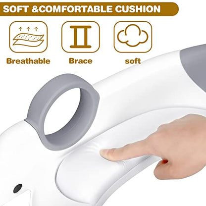 Kylinton® Potty Training Seat, Upgrade 2 in 1 Potty Training Toilet Seat and Step Stools for Kids, Splash Guard Anti-Slip Pad Potty Seat for Boys Girls, Triangle Foot Step Design Most Sturdy (Grey)