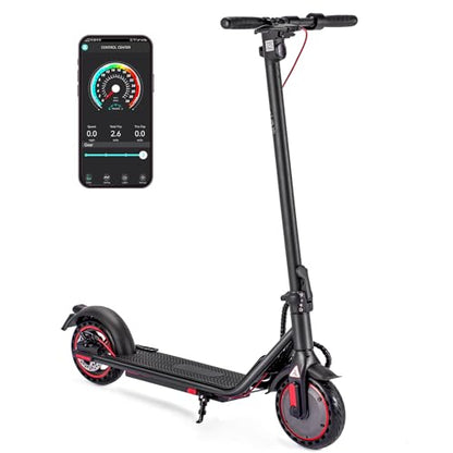 Electric Scooter for Adults, Up to 19 Miles Range, 19 Mph Folding Commute E-Scooter with 8.5" Solid Tires, Dual Braking System and App Control …
