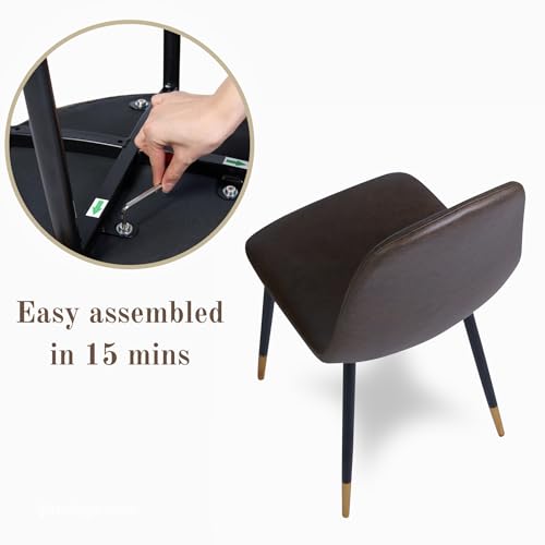 UPDATE: DEAD! FurnitureR Dining Chairs Comfortable Upholstered Side Seating Armless for Home Kitchen Bedroom Living Room Guest Restaurant Cafe (Taupe, Set of 2)