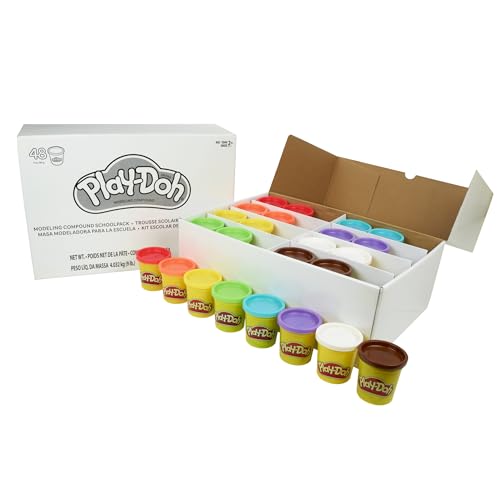 Play-Doh Bulk Pack of 48 Cans, 6 Sets of 8 Modeling Compound Colors, Perfect for Halloween Treat Bags, Party Favors, Arts & Crafts, 3oz, Preschool Toys 2+ (Amazon Exclusive)