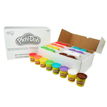 Play-Doh Bulk Pack of 48 Cans, 6 Sets of 8 Modeling Compound Colors, Perfect for Halloween Treat Bags, Party Favors, Arts & Crafts, 3oz, Preschool Toys 2+ (Amazon Exclusive)