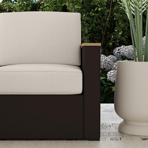 Homestyles 6800-40 4-Seat Sectional, Beige/Brown