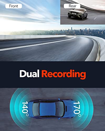 REDTIGER 4K Dual Dash Cam Built-in WiFi GPS Front 4K/2.5K and Rear 1080P Dual Dash Camera for Cars,3.16" Display,170° Wide Angle Dashboard Camera Recorder with Sony Sensor,Support 256GB Max