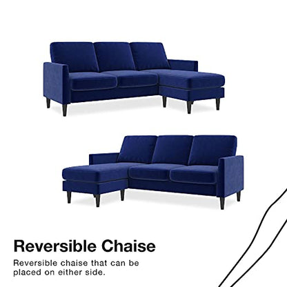 Mr. Kate Winston Sofa Sectional, Blue Velvet