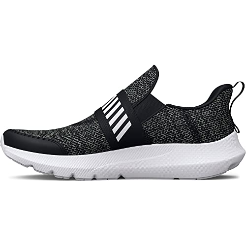 Under Armour Baby Boys Infant Surge 3 Slip On Running Shoe, (001) Black/Black/White, 5