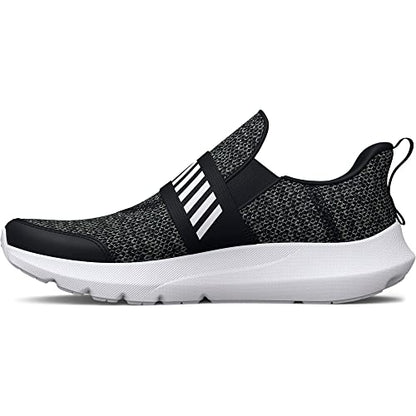 Under Armour Baby Boys Infant Surge 3 Slip On Running Shoe, (001) Black/Black/White, 5