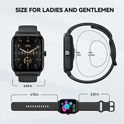 Smart Watch for Men Women(Answer/Make Call),Alexa Built-in,1.8"Fitness Tracker with Heart Rate Sleep SpO2 Monitor,100+Sport Modes,5ATM Waterproof,Activity Trackers and Smartwatches for Andriod iPhone