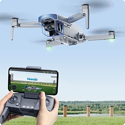 Veeniix V11MINI Drones with Camera for Adults 4K 60Min Flight Time, Under 250g, 5GHz WiFi Transmission, GPS Auto Return, Waypoints, Follow Me, Altitude Hold, Circle Fly, Easy to Fly Gift for Beginner