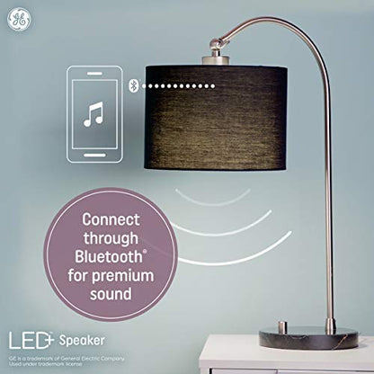 GE Lighting LED+ Color Changing Speaker LED Light Bulb with Remote, Multicolor + Soft White, A21 Standard Bulb