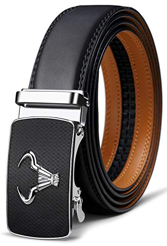 BULLIANT Men's Belt, Brand Ratchet Belt Of Genuine Leather For Men Dress,Size Customized