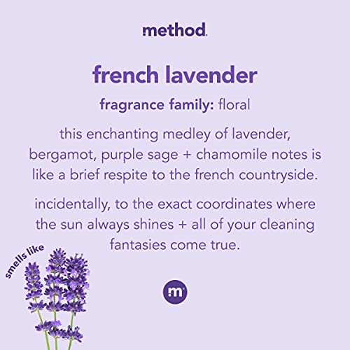 Method All-Purpose Cleaner Spray, French Lavender, Plant-Based and Biodegradable Formula Perfect for Most Counters, Tiles, Stone, and More, 28 oz Spray Bottle, (Pack of 1)