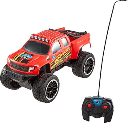 Hot Wheels Remote Control Truck, Red Ford F-150 RC Vehicle with Full-Function Remote Control, Large Wheels & High-Performance Engine, 2.4 GHz with Range of 65 Feet [Amazon Exclusive]