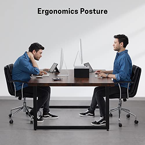 LORYERGO Monitor Stand, 2 Tier Computer Stand, Monitor Stand Riser with Cellphone Holder & Storage Space, Ergonomic Monitor Riser with Cable Management for Laptop, Printer, PC, for Home & Office
