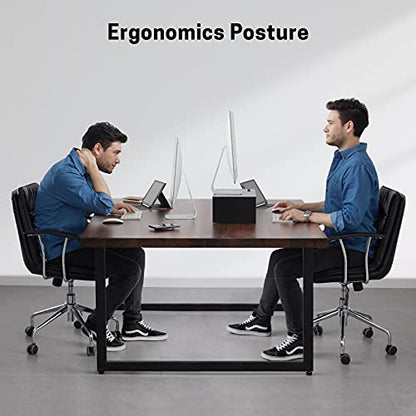 LORYERGO Monitor Stand, 2 Tier Computer Stand, Monitor Stand Riser with Cellphone Holder & Storage Space, Ergonomic Monitor Riser with Cable Management for Laptop, Printer, PC, for Home & Office
