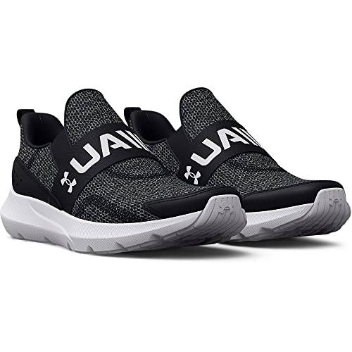 Under Armour Baby Boys Infant Surge 3 Slip On Running Shoe, (001) Black/Black/White, 5