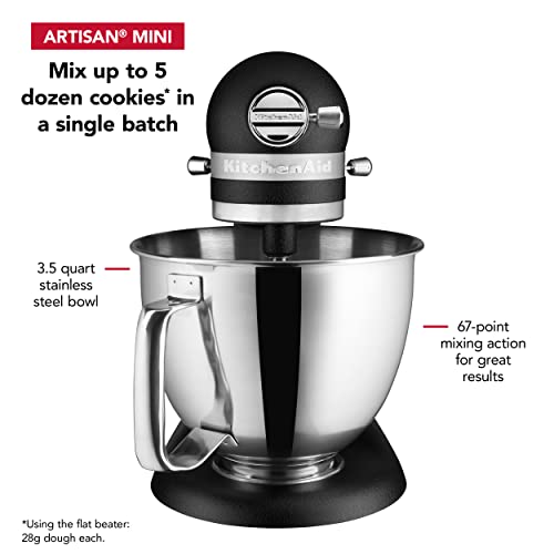KitchenAid Artisan Mini 3.5 Quart Tilt-Head Stand Mixer - KSM3316X - Cast Iron Black