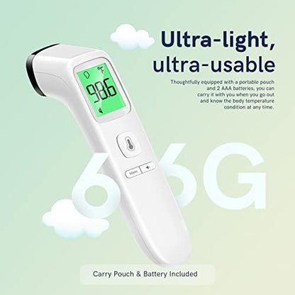 Non-Contact Thermometer for Adults and Kids, Fast Accurate Thermometer with Fever Alarm, 1S Reading & Silent Mode, Easy to Use for Baby, Kids & Elderly