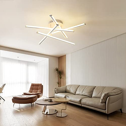 YEEZONE LED Ceiling Light, Modern LED Flush Mount Light, with Memory Remote Control Dimmable 3000K-6500K for Dining Room, Living Room, Kitchen, Bedroom, Office (White)