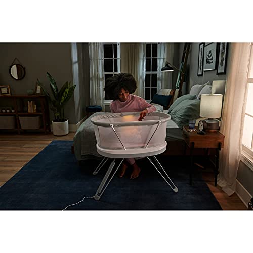 FISHER-PRICE BABY Bedside Sleeper Luminate Bassinet with Sound Detection Plus Customizable Lights Music and Sounds